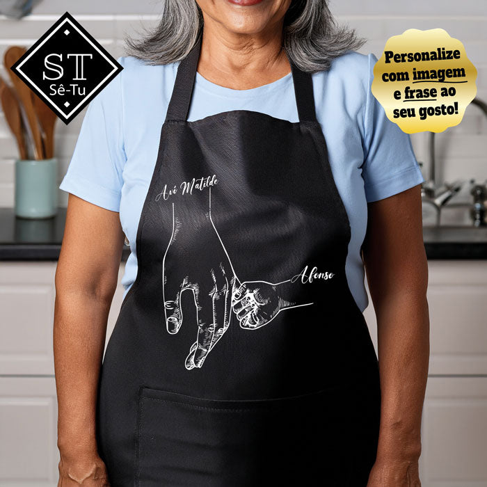 Avental Avó e Netos Mãos (Nomes)